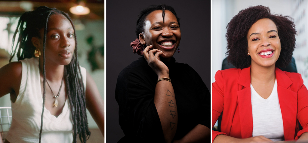 Cycle 5 grantees: Afi Venessa Appiah, Matseliso Motsoane, Valéria Reis.